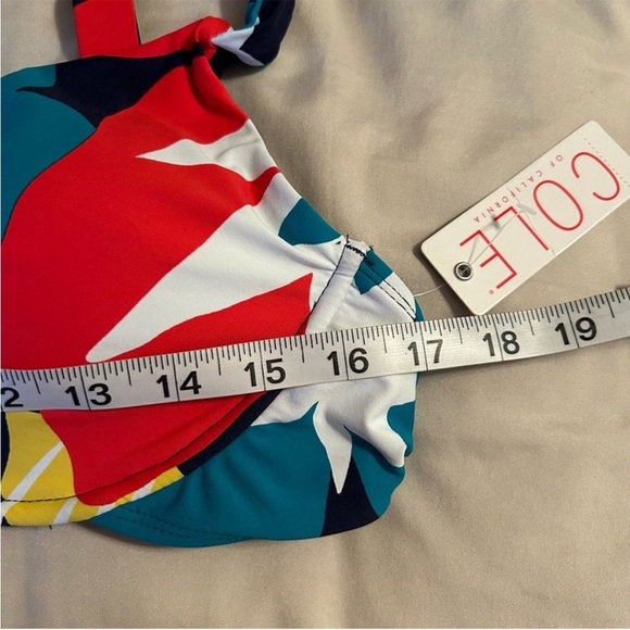 Cole Of California 2 Piece Bikini High Cut Bottom Twist Underwire Top Womens 14 - Picture 13 of 13